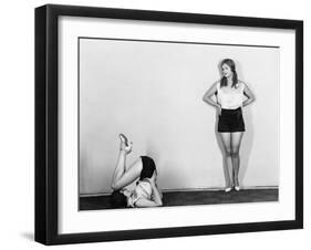 Women Stretching-null-Framed Photo