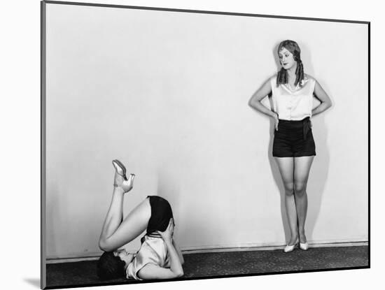 Women Stretching-null-Mounted Photo