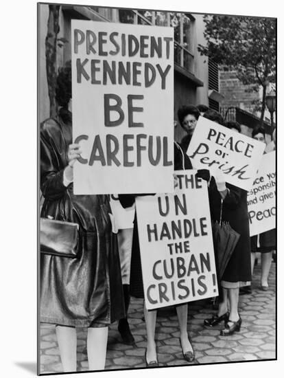 Women Strike for Peace During the Cuban Missile Crisis, Oct. 1962-null-Mounted Photo