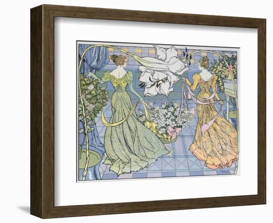 Women Surrounded by Flowers, C. 1900-Georges de Feure-Framed Giclee Print