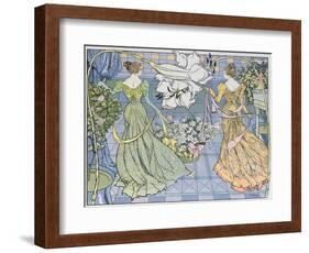 Women Surrounded by Flowers, C. 1900-Georges de Feure-Framed Giclee Print