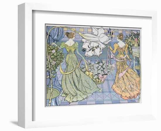 Women Surrounded by Flowers, C. 1900-Georges de Feure-Framed Giclee Print