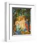 Women Taking a Bath with a Town on the Back-Auguste Macke-Framed Art Print
