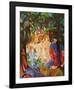 Women Taking a Bath with a Town on the Back-Auguste Macke-Framed Art Print