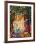 Women Taking a Bath with a Town on the Back-Auguste Macke-Framed Art Print