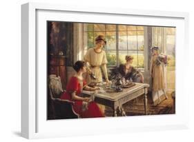 Women Taking Tea-Albert Lynch-Framed Giclee Print