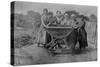 Women Transporting Refuse. War Office Photography, 1916 (B/W Photo)-English Photographer-Stretched Canvas