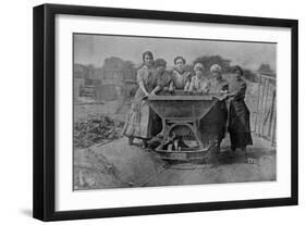 Women Transporting Refuse. War Office Photography, 1916 (B/W Photo)-English Photographer-Framed Giclee Print