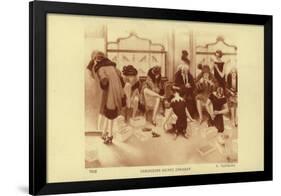 Women Trying on Shoes in a Shoe Shop-Albert Guillaume-Framed Giclee Print