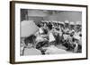 Women under Hair Dryers Getting Hair Styled in Beauty Salon at Saks Fifth Ave. Department Store-Alfred Eisenstaedt-Framed Photographic Print