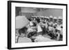 Women under Hair Dryers Getting Hair Styled in Beauty Salon at Saks Fifth Ave. Department Store-Alfred Eisenstaedt-Framed Photographic Print