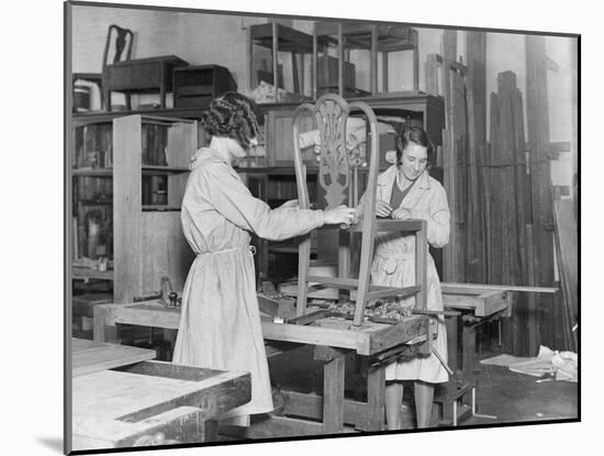 Women Upholsterers-null-Mounted Photographic Print