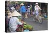 Women Vendors Selling Vegetables at Market, Hoi An, Quang Nam, Vietnam, Indochina-Ian Trower-Stretched Canvas