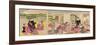 Women Viewing Scroll Paintings of the Gods of Good Fortune-Chobunsai Eishi-Framed Giclee Print