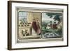 Women Visit a Shop That Sells Plants and Boys by a Pond Count Ducks-Charles Butler-Framed Art Print