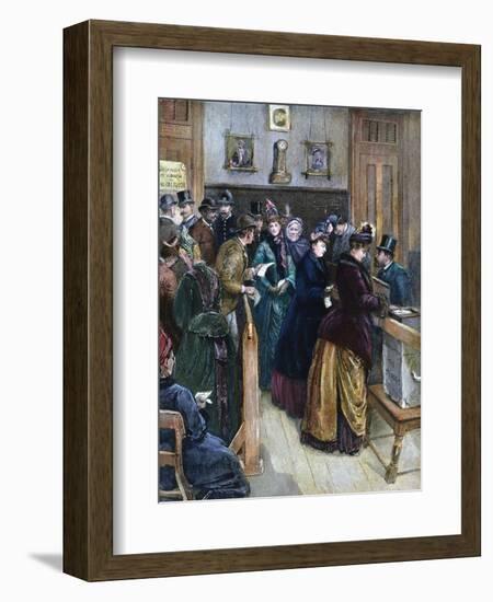 Women Voting, 1888-null-Framed Giclee Print