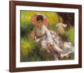 Women W/parasol-Pierre-Auguste Renoir-Framed Art Print