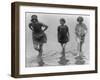 Women Wading at Arlington Beach Photograph - Washington, DC-Lantern Press-Framed Art Print