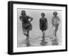Women Wading at Arlington Beach Photograph - Washington, DC-Lantern Press-Framed Art Print