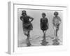 Women Wading at Arlington Beach Photograph - Washington, DC-Lantern Press-Framed Art Print