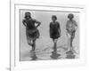 Women Wading at Arlington Beach Photograph - Washington, DC-Lantern Press-Framed Art Print