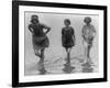 Women Wading at Arlington Beach Photograph - Washington, DC-Lantern Press-Framed Art Print