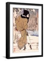 Women Walking in the Snow-Kuniyoshi Utagawa-Framed Giclee Print