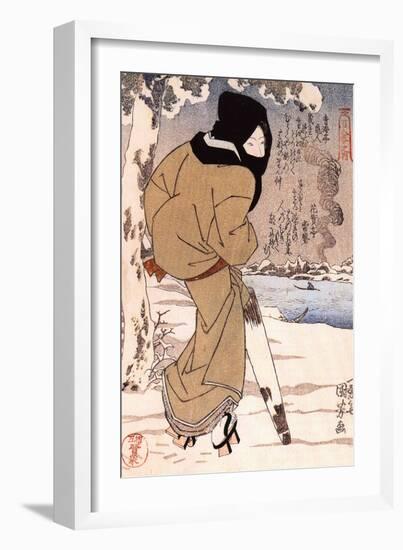 Women Walking in the Snow-Kuniyoshi Utagawa-Framed Giclee Print