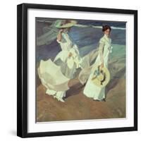 Women Walking on the Beach, 1909-Joaquín Sorolla y Bastida-Framed Giclee Print