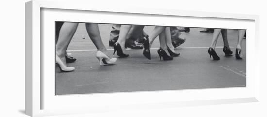 Women Walking on the Street in Spike Heeled Shoes-James Burke-Framed Photographic Print