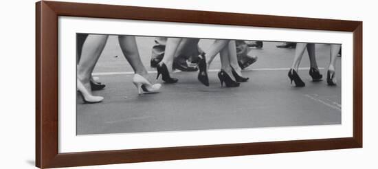 Women Walking on the Street in Spike Heeled Shoes-James Burke-Framed Photographic Print