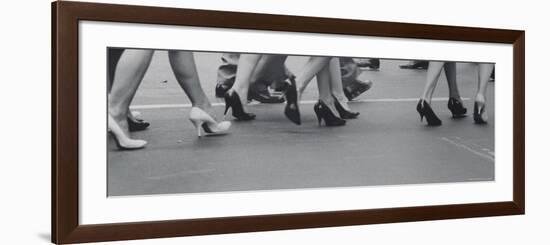 Women Walking on the Street in Spike Heeled Shoes-James Burke-Framed Photographic Print