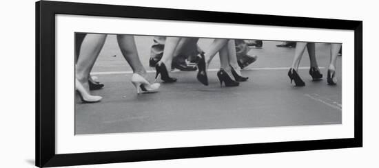 Women Walking on the Street in Spike Heeled Shoes-James Burke-Framed Photographic Print