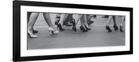 Women Walking on the Street in Spike Heeled Shoes-James Burke-Framed Photographic Print