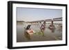 Women Wash Clothes in the Polluted Water of the Yamuna River-Roberto Moiola-Framed Photographic Print