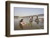 Women Wash Clothes in the Polluted Water of the Yamuna River-Roberto Moiola-Framed Photographic Print