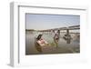 Women Wash Clothes in the Polluted Water of the Yamuna River-Roberto Moiola-Framed Photographic Print