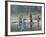 Women Washing Clothes on the Ghats of the River Mahanadi, Reflected in the Water, Orissa, Inda-Annie Owen-Framed Photographic Print