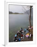 Women Washing Clothes, San Lucas Toliman, Lake Atitlan, Guatemala, Central America-Sergio Pitamitz-Framed Photographic Print