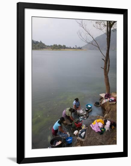 Women Washing Clothes, San Lucas Toliman, Lake Atitlan, Guatemala, Central America-Sergio Pitamitz-Framed Photographic Print