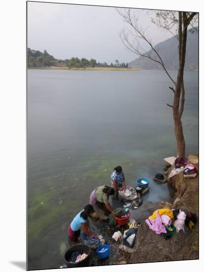 Women Washing Clothes, San Lucas Toliman, Lake Atitlan, Guatemala, Central America-Sergio Pitamitz-Mounted Photographic Print