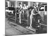 Women Washing Off the New Assemble Vehicles at the Fiat Auto Factory-Carl Mydans-Mounted Photographic Print