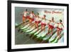 Women Water Skiers-null-Framed Art Print