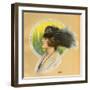 Women Wearing an Ostrich Feather Hat 1923-null-Framed Art Print