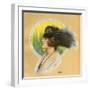 Women Wearing an Ostrich Feather Hat 1923-null-Framed Art Print