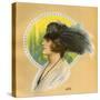 Women Wearing an Ostrich Feather Hat 1923-null-Stretched Canvas