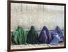 Women Wearing Burquas Wait to be Received at a Clinic-null-Framed Photographic Print