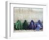 Women Wearing Burquas Wait to be Received at a Clinic-null-Framed Photographic Print