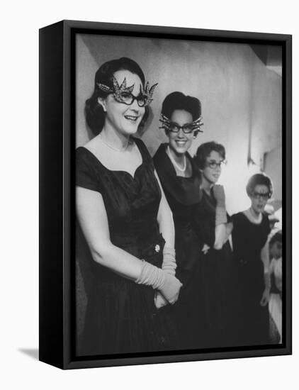 Women Wearing Fancy Eyeglasses Worn at St. Luke's Fashion Show-null-Framed Stretched Canvas