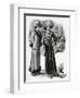 Women Wearing Fur-Lined Winter Coats-M.D. Morgon-Framed Art Print